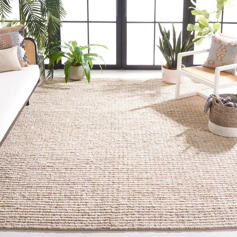 Natural Fiber NF750 Hand Woven Indoor Area Rug - Ivory - 5'x8' - Safavieh