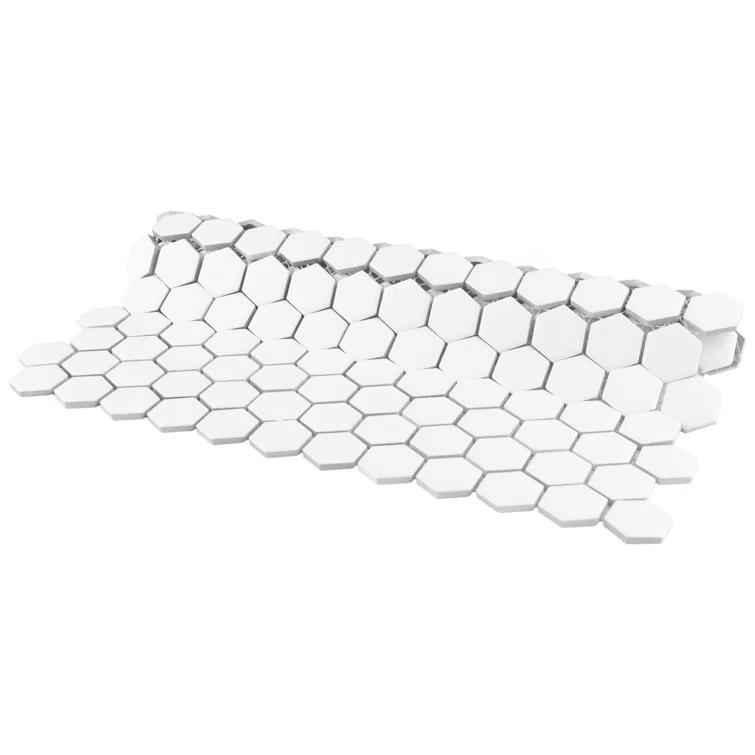 Hudson 1" Hex 11-7/8 " x 13-1/4 " Porcelain Mosaic Floor and Wall Tile