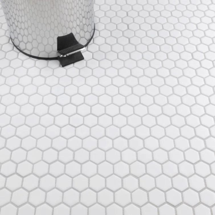 Hudson 1" Hex 11-7/8 " x 13-1/4 " Porcelain Mosaic Floor and Wall Tile