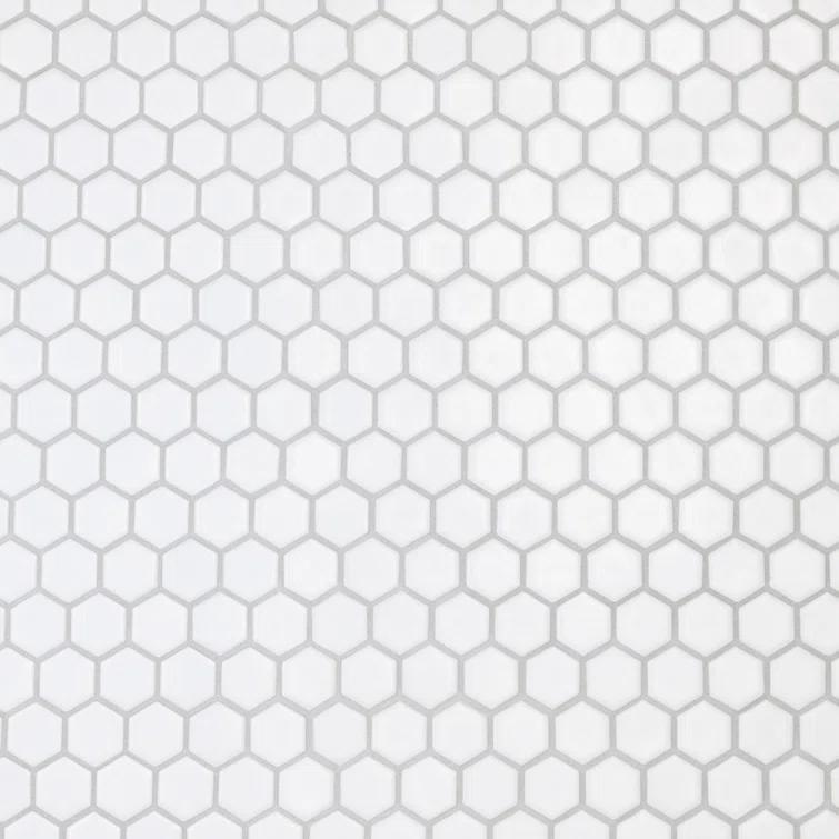 Hudson 1" Hex 11-7/8 " x 13-1/4 " Porcelain Mosaic Floor and Wall Tile