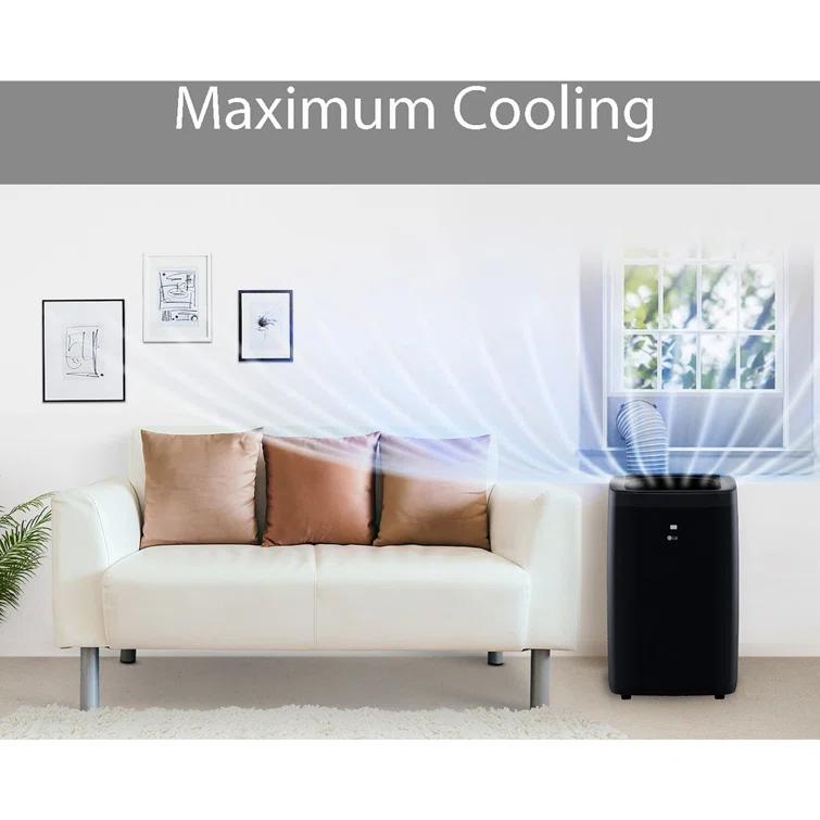 LG 8,000 BTU DOE / 12,000 BTU ASHRAE Smart Portable Air Conditioner, Cools 400 Sq.Ft.