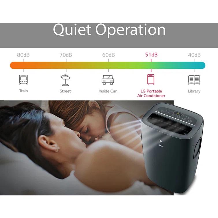 LG 8,000 BTU DOE / 12,000 BTU ASHRAE Smart Portable Air Conditioner, Cools 400 Sq.Ft.