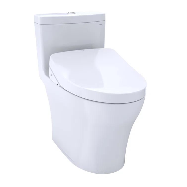 TOTO Aquia® IV  Dual Flush 1.28|0.8 GPF Elongated Two Piece Toilet with S500e Electronic Bidet Seat MW6463046CEMFG#01