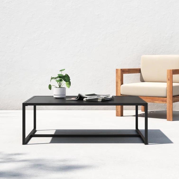 Julian All-Weather Commercial Grade Indoor/Outdoor Steel Patio Coffee Table