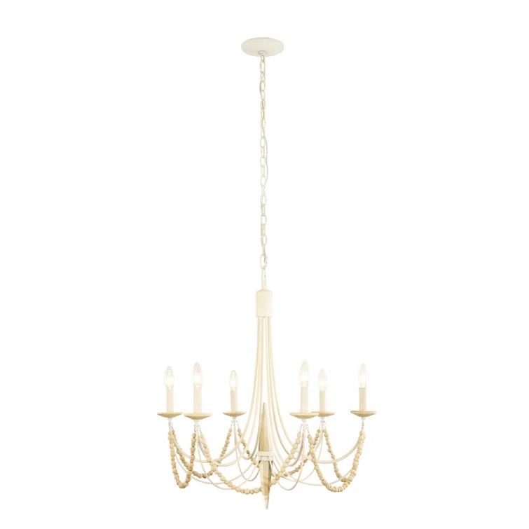Varaluz Brentwood 6-Lt Chandelier - Country White