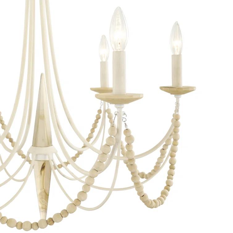 Varaluz Brentwood 6-Lt Chandelier - Country White