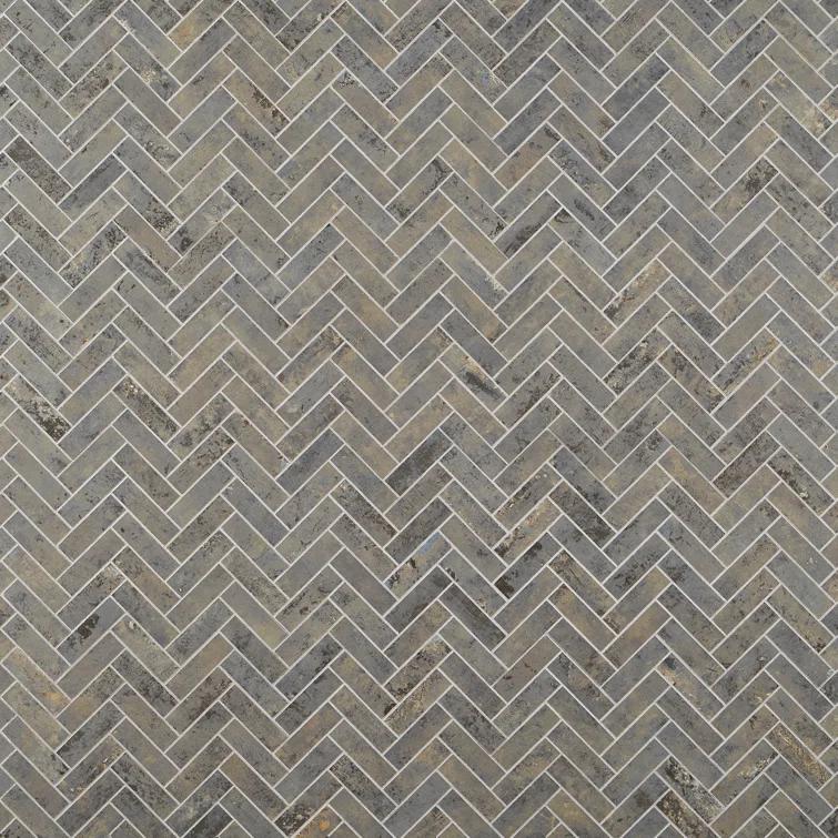 Mantis 10.03 in. x 10.62 in. Herringbone Matte Porcelain Floor & Wall Mosaic Tile (0.75 Sq.Ft./Each)