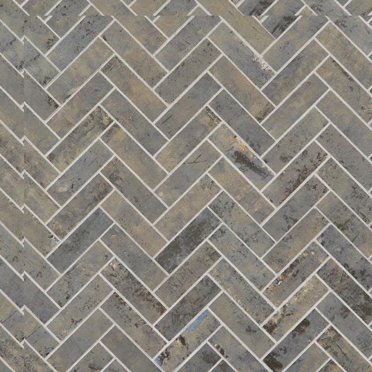 Mantis 10.03 in. x 10.62 in. Herringbone Matte Porcelain Floor & Wall Mosaic Tile (0.75 Sq.Ft./Each)