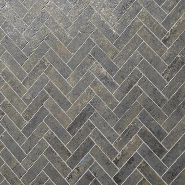 Mantis 10.03 in. x 10.62 in. Herringbone Matte Porcelain Floor & Wall Mosaic Tile (0.75 Sq.Ft./Each)