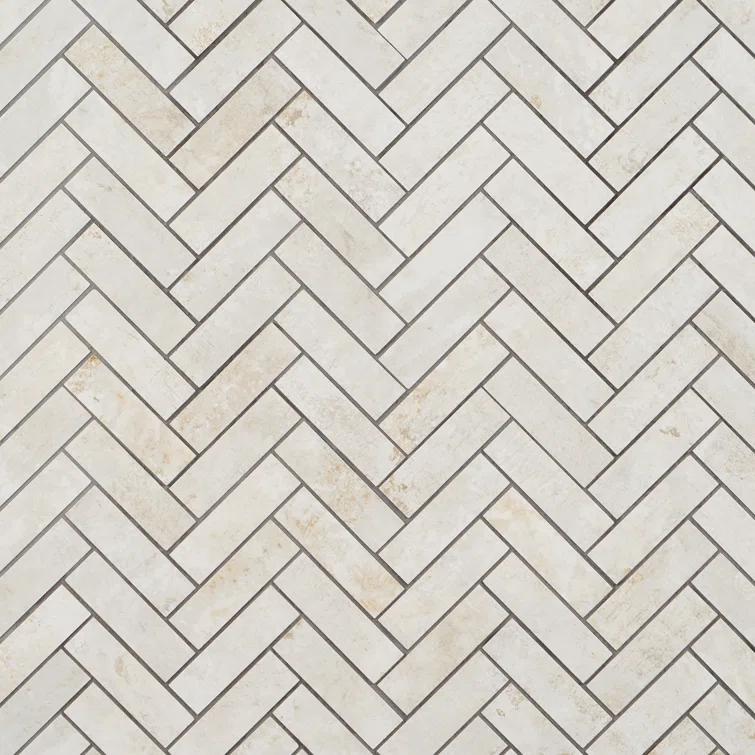Mantis 10.03 in. x 10.62 in. Herringbone Matte Porcelain Floor & Wall Mosaic Tile (0.75 Sq.Ft./Each)