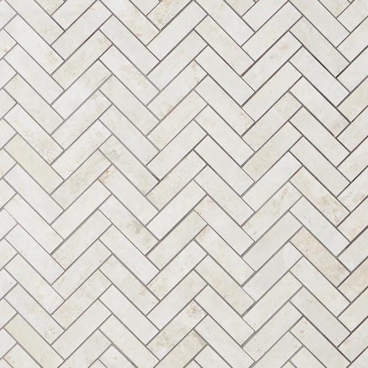 Mantis 10.03 in. x 10.62 in. Herringbone Matte Porcelain Floor & Wall Mosaic Tile (0.75 Sq.Ft./Each)