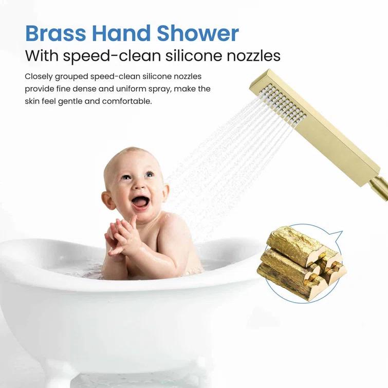 Cube Floor Tub Spout with Diverter