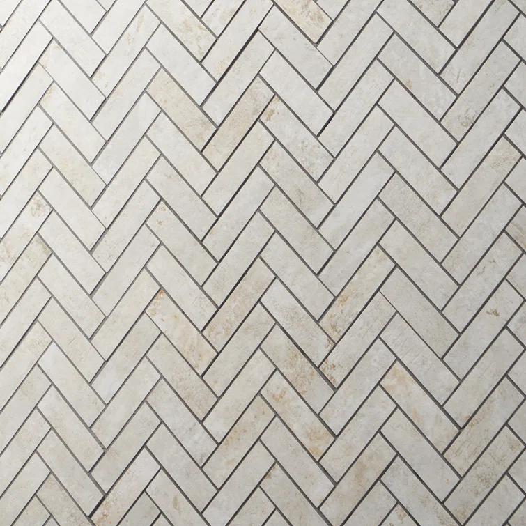 Mantis 10.03 in. x 10.62 in. Herringbone Matte Porcelain Floor & Wall Mosaic Tile (0.75 Sq.Ft./Each)