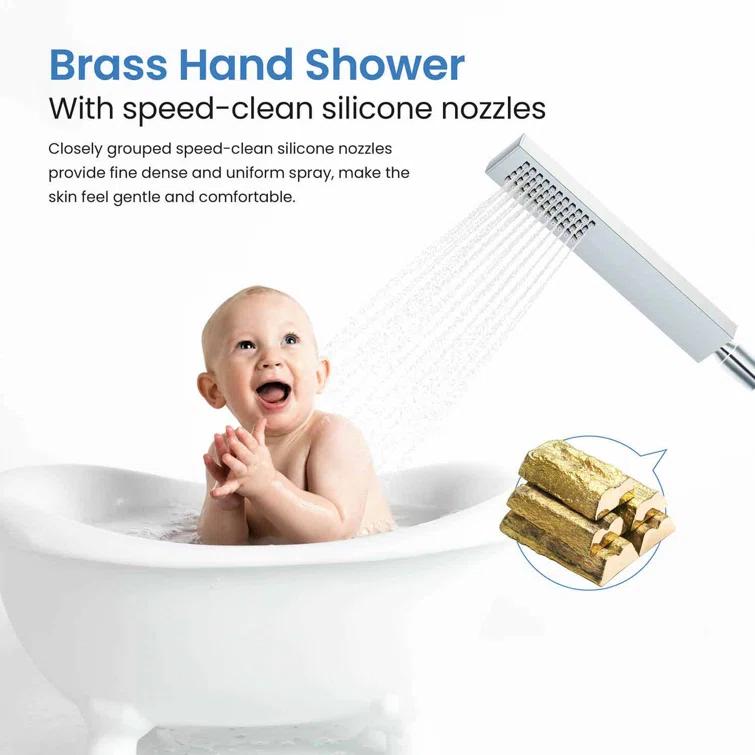 Cube Floor Tub Spout with Diverter