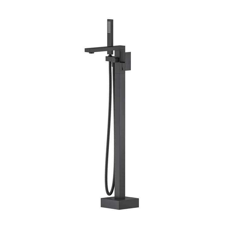 Cube Floor Tub Spout with Diverter
