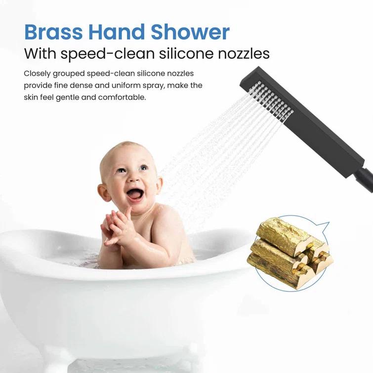 Cube Floor Tub Spout with Diverter