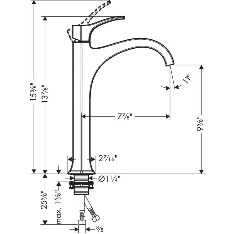 Locarno Single Hole Bathroom Faucet