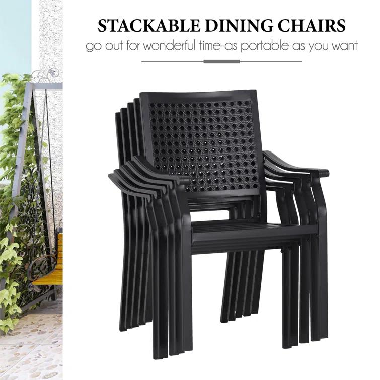 Argyri Stacking Patio Dining Chairs