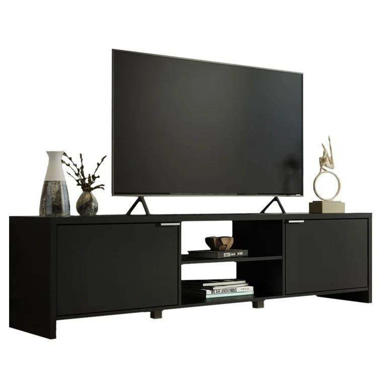 Ebern Designs TV Stand Large Media Console with Cable Management for 65, 75 Inch Media Storage Gaming Living Room Entertainment Center Modern Wooden Television Cabinet & Reviews | Wayfair