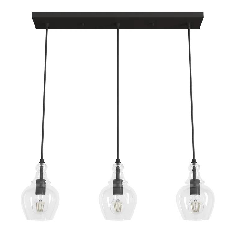 Hunter Fan Maple Park 3 Light Linear Bell Pendant