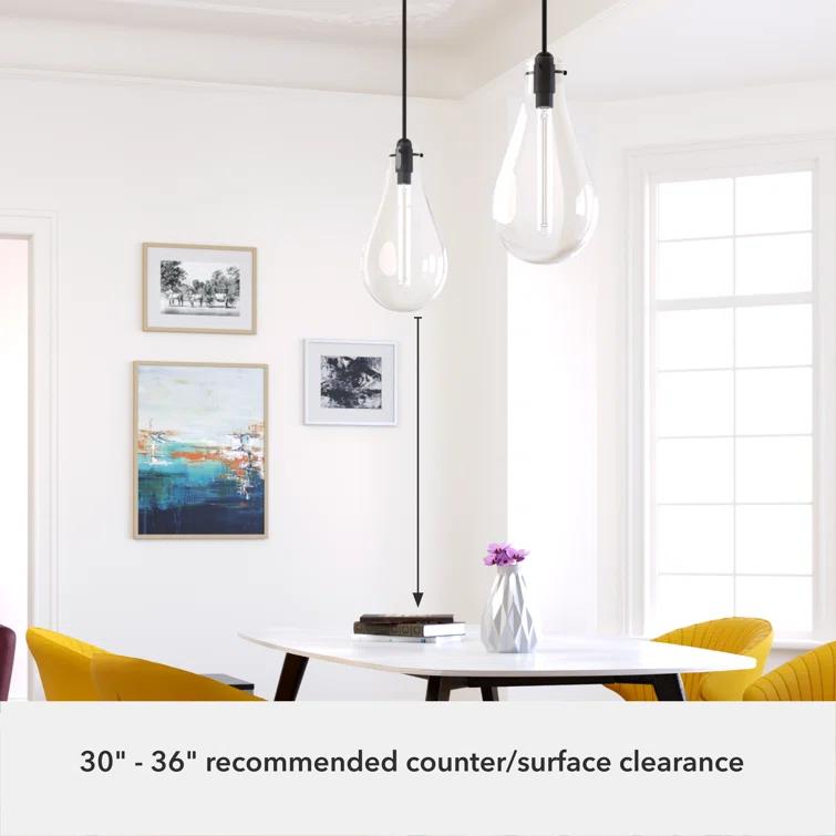 Lundin 1 - Light Single Tear Drop Pendant