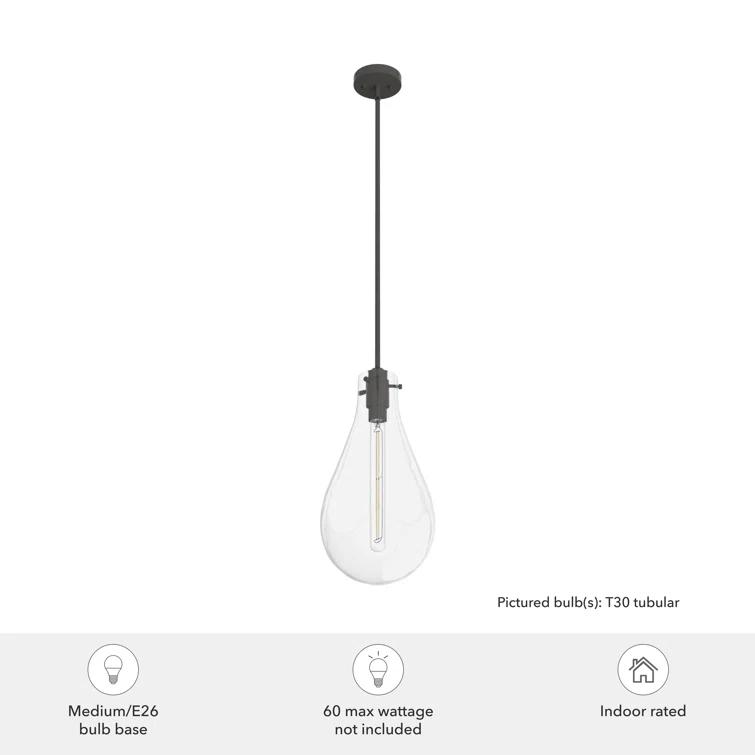 Lundin 1 - Light Single Tear Drop Pendant