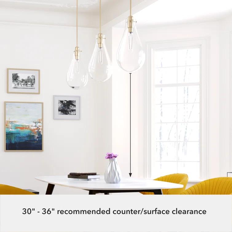 Lundin 1 - Light Single Tear Drop Pendant