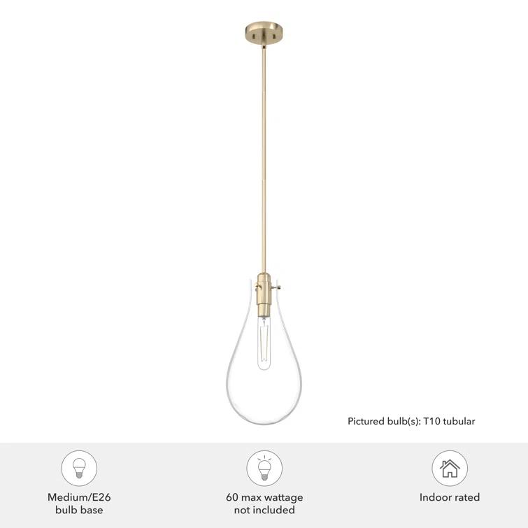 Lundin 1 - Light Single Tear Drop Pendant