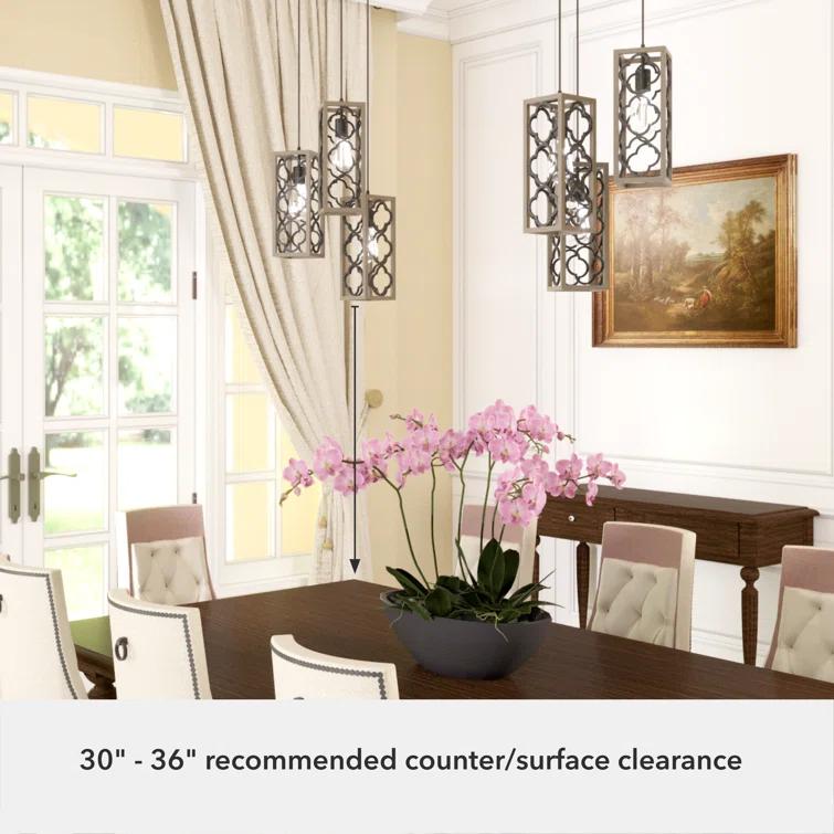 Gablecrest 3 Light Rectangle Cluster Pendant