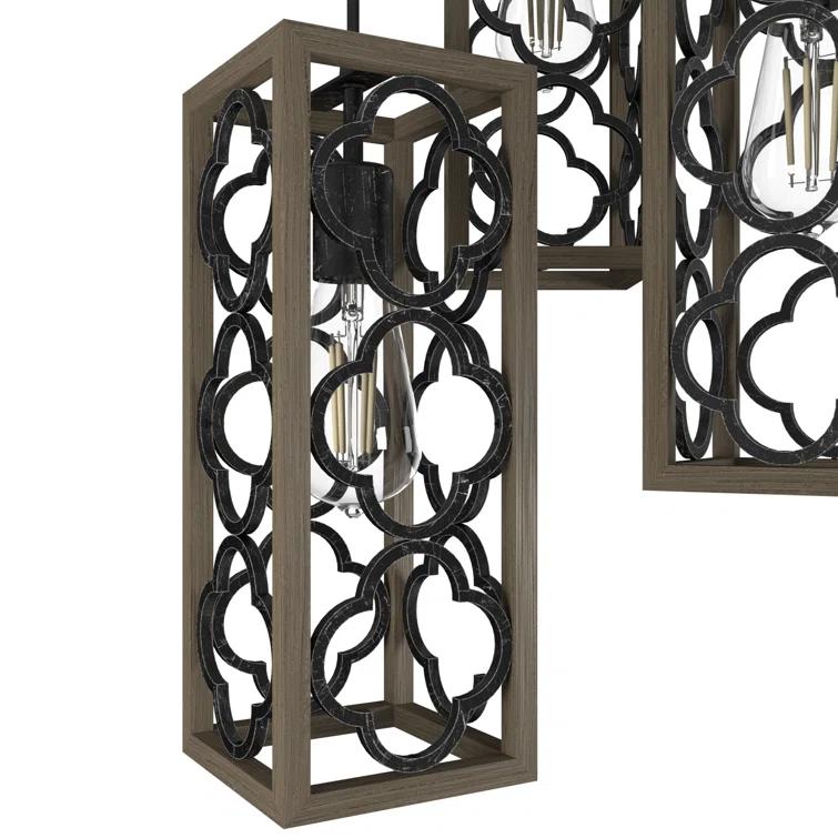 Gablecrest 3 Light Rectangle Cluster Pendant