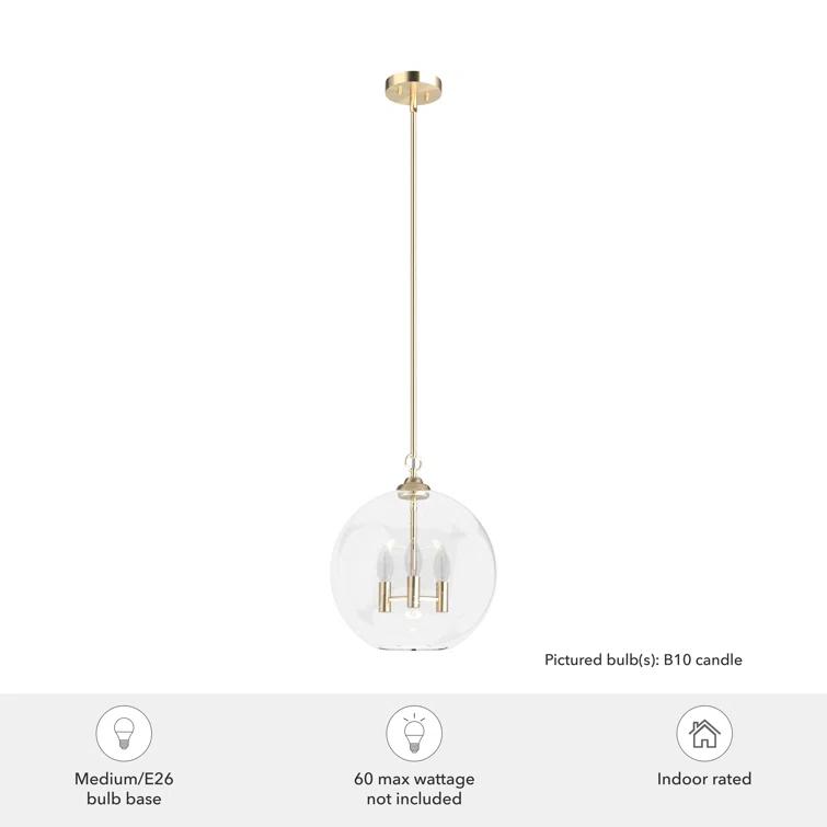High Oaks 3 Light Globe Pendant