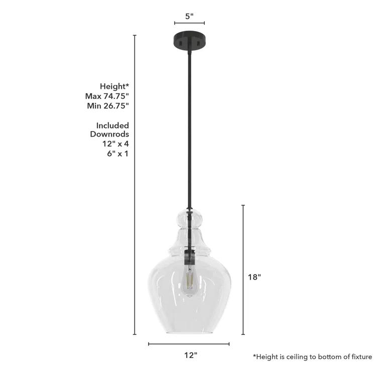 Maple Park 1 Light Bell Pendant