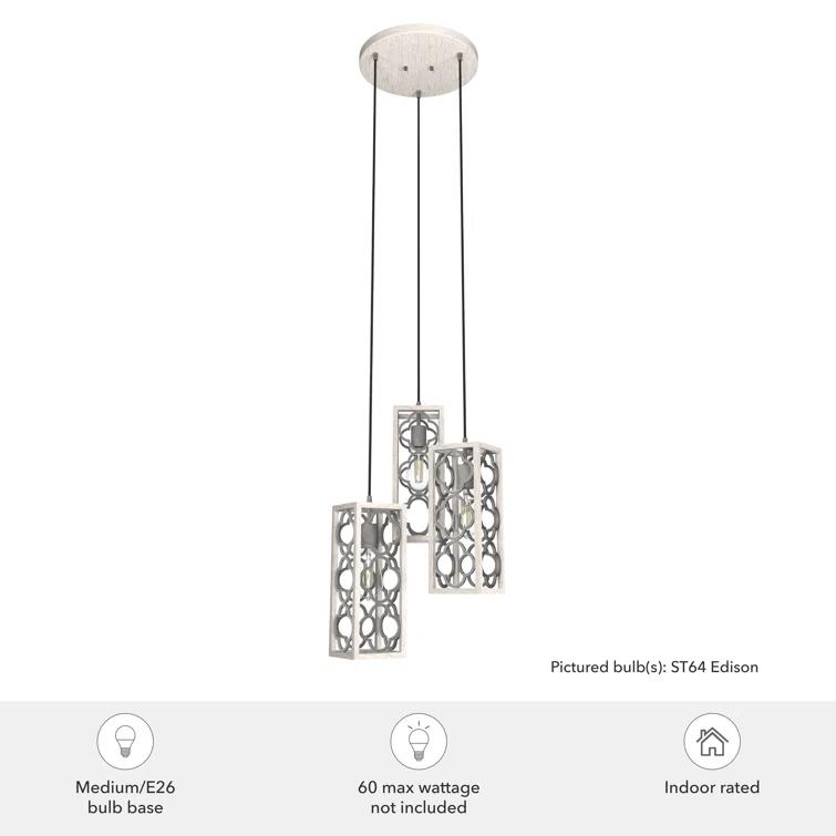 Gablecrest 3 Light Rectangle Cluster Pendant