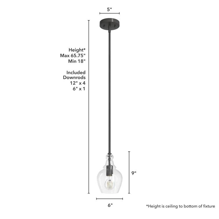 Maple Park 1 Light Bell Pendant