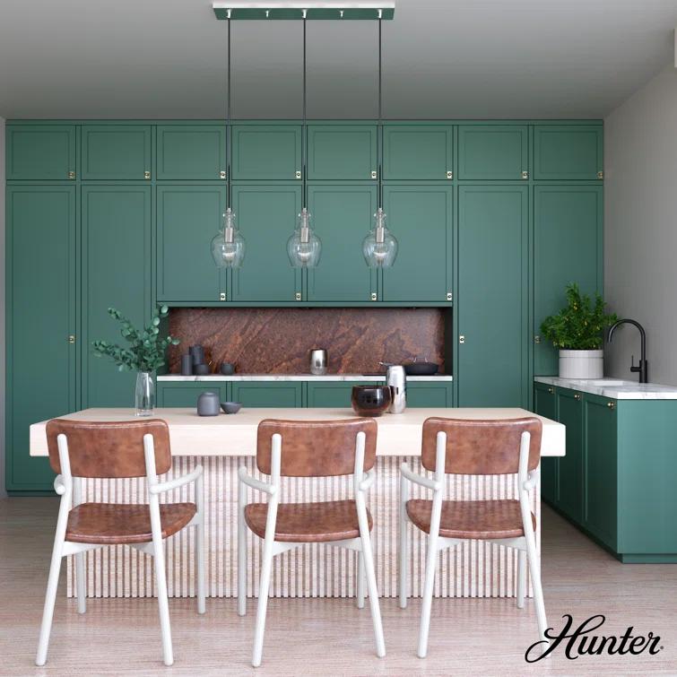 Hunter Fan Maple Park 3 Light Linear Bell Pendant