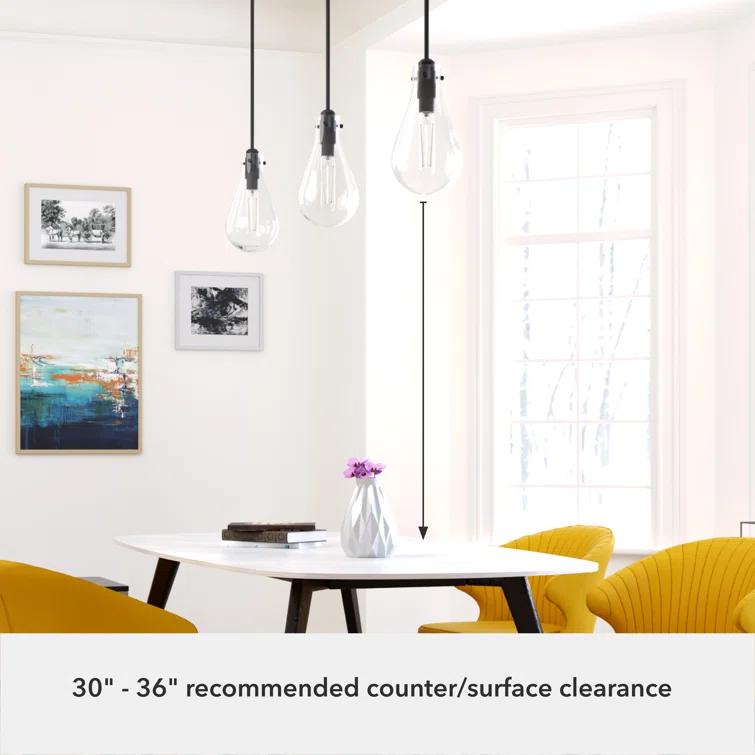 Hunter Fan Lundin 1 - Light Single Tear Drop Pendant