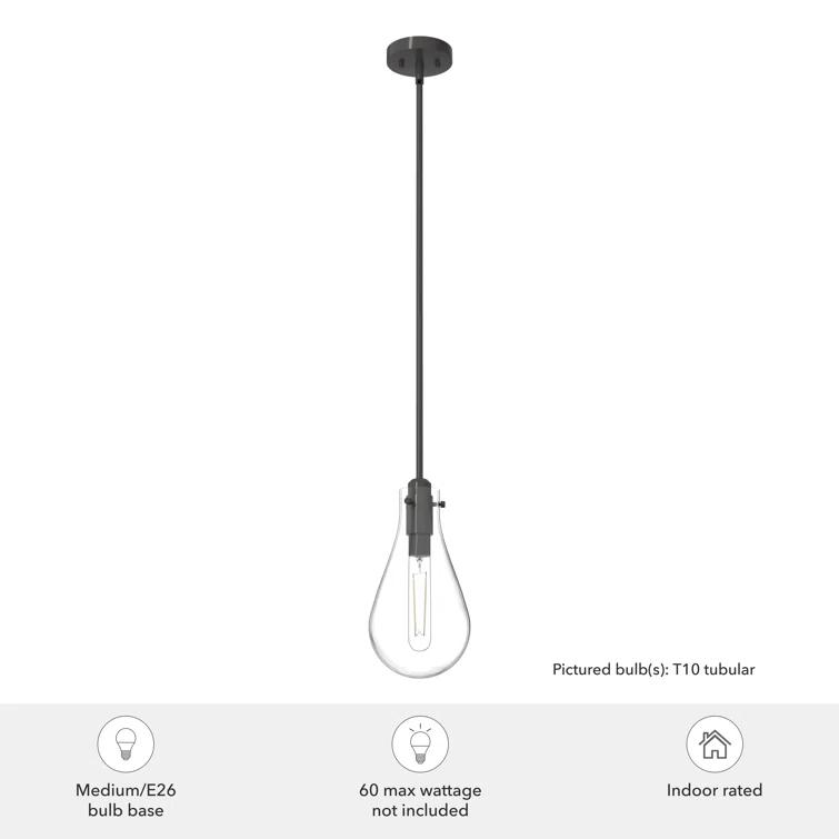 Hunter Fan Lundin 1 - Light Single Tear Drop Pendant