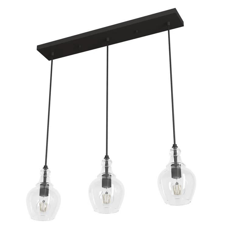 Hunter Fan Maple Park 3 Light Linear Bell Pendant
