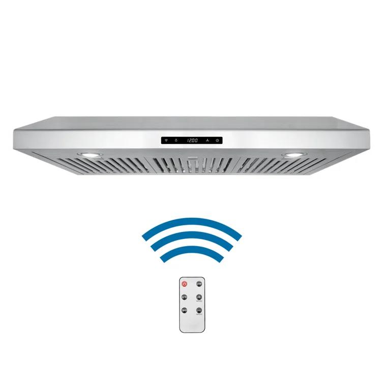 Cosmo 36 in. Haven Collection Ducted Under Cabinet Range Hood, Touch Controls, LED Lights, Permanent Filters, Stainless Steel