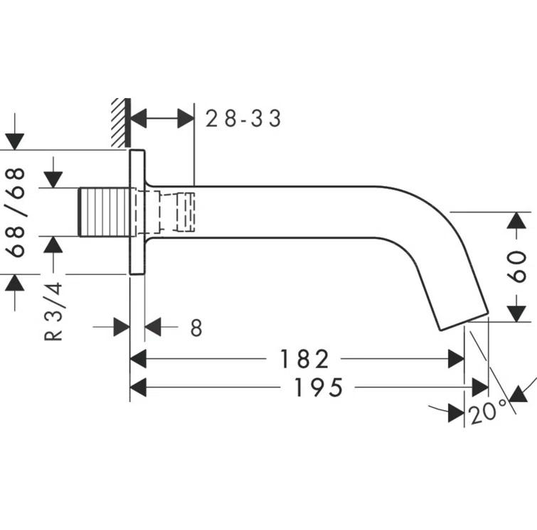 Citterio M Bathroom Tub Spout