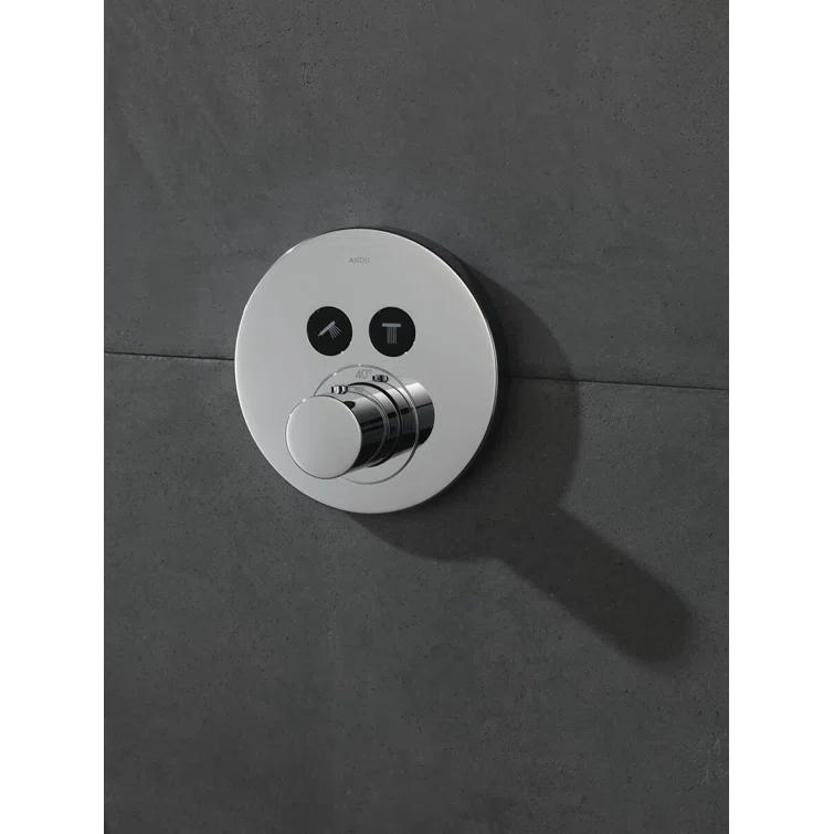 Citterio Showerselect Modern 1-Handle 7-Inch Wide , Temperature Memory, Thermostatic Valve Trim Only, With Diverter In Chrome, 36723001