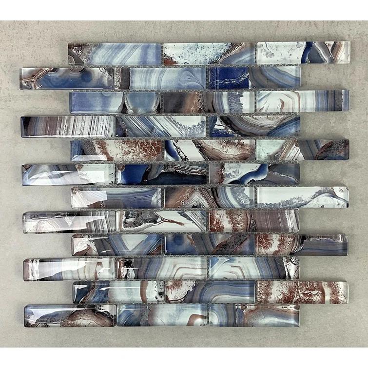 Art Craft 12" x 13.75" Glass Brick Joint Mosaic Wall Tile