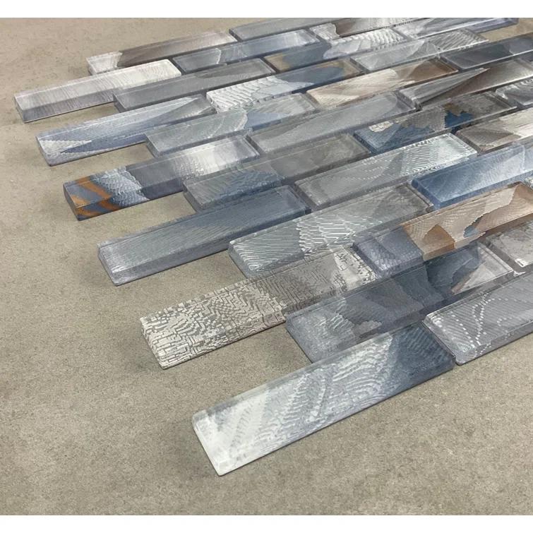 Art Craft 12" x 13.75" Glass Brick Joint Mosaic Wall Tile