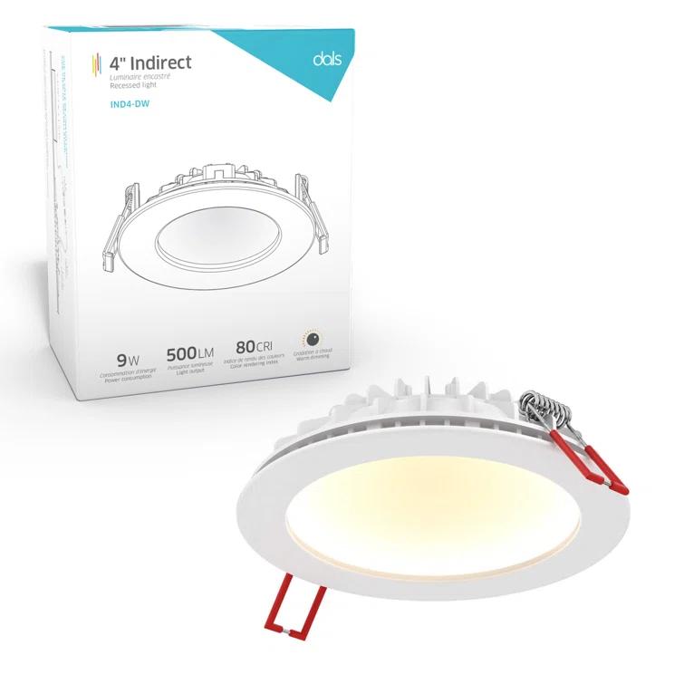 Camdyn 4'' Dimmable Air-Tight IC Rated LED Canless Recessed Lighting Kit