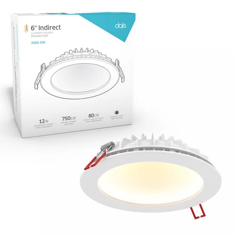 Zayd 6'' Dimmable Air-Tight IC Rated LED Canless Recessed Lighting Kit