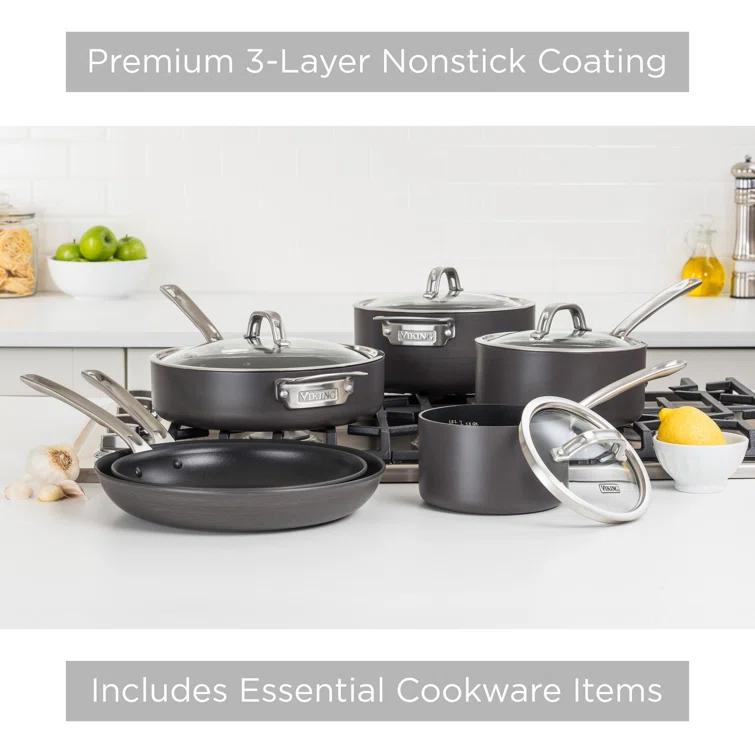 Viking Hard-Anodized Non-Stick 10-Piece Cookware Set