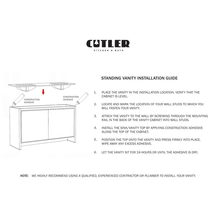 Manhattan 48'' Single Bathroom Vanity with Cultured Marble Top