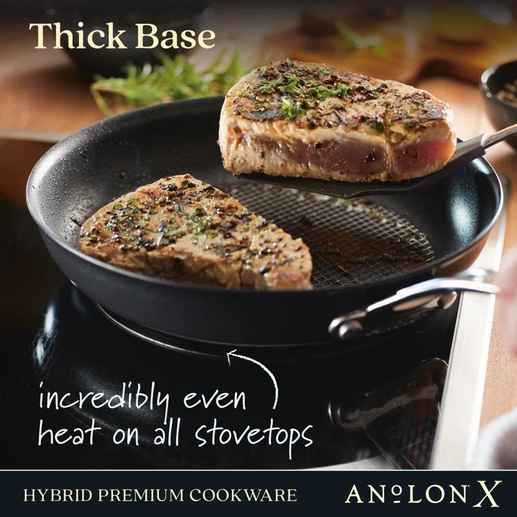Anolon Anolon X Hybrid Nonstick Induction Frying Pans / Skillet Set - 8.25 Inch and 10 Inch