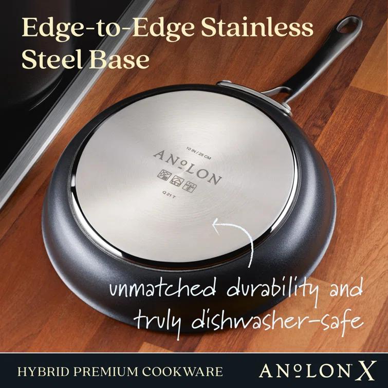Anolon Anolon X Hybrid Nonstick Induction Frying Pans / Skillet Set - 8.25 Inch and 10 Inch