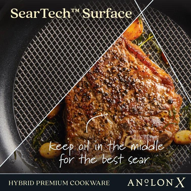 Anolon Anolon X Hybrid Nonstick Induction Frying Pans / Skillet Set - 8.25 Inch and 10 Inch